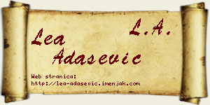 Lea Adašević vizit kartica